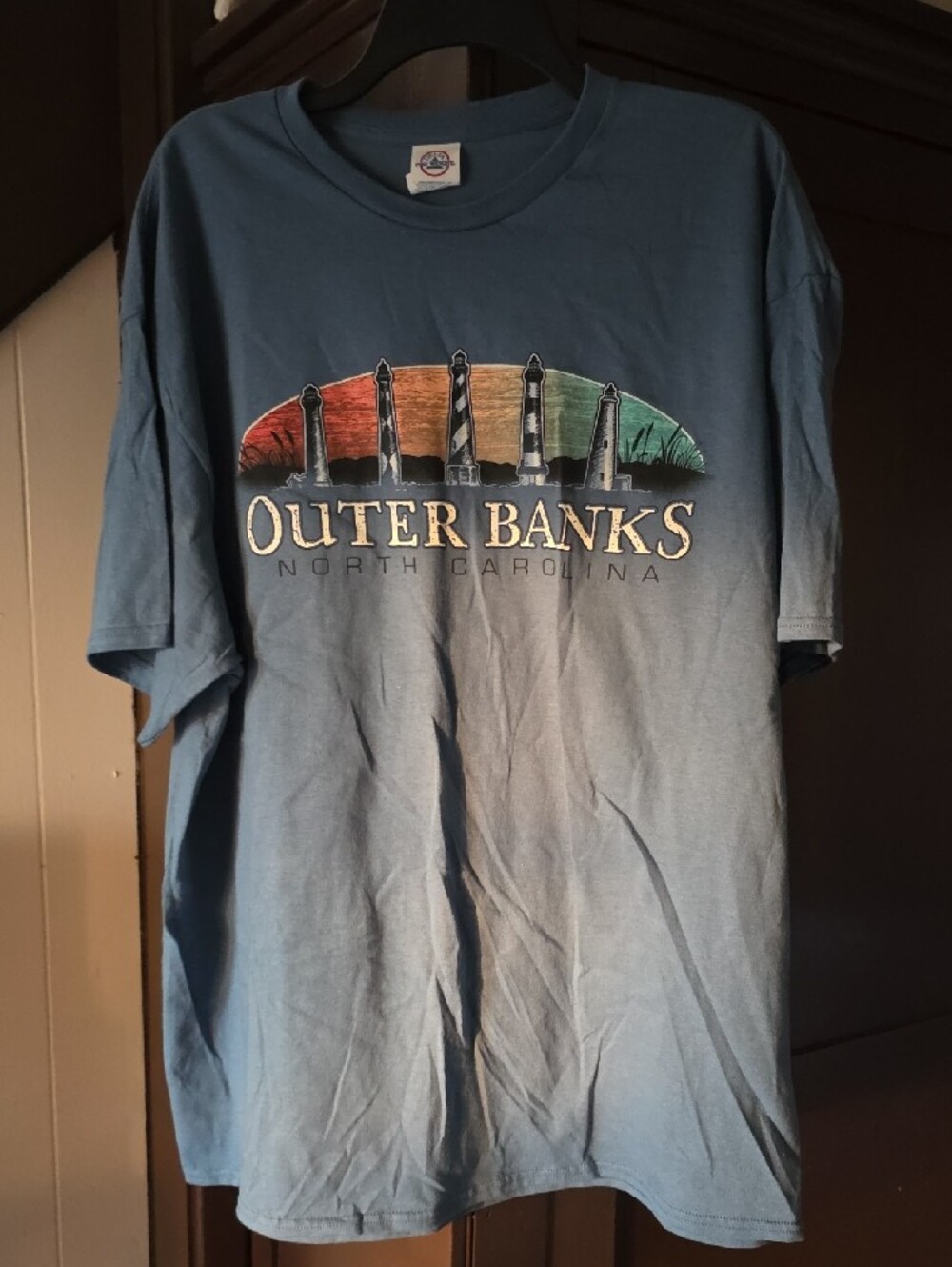 Delta 2X Outer Banks North Carolina Blue Short Sleeve Tee - Picture 2 of 4